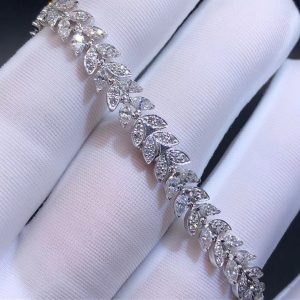 Custom Tiffany & Co. Victoria Platinum Diamond Vine Bracelet