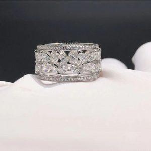 Custom Tiffany Paltinum & 2.34ct Diamond Victoria Band Ring