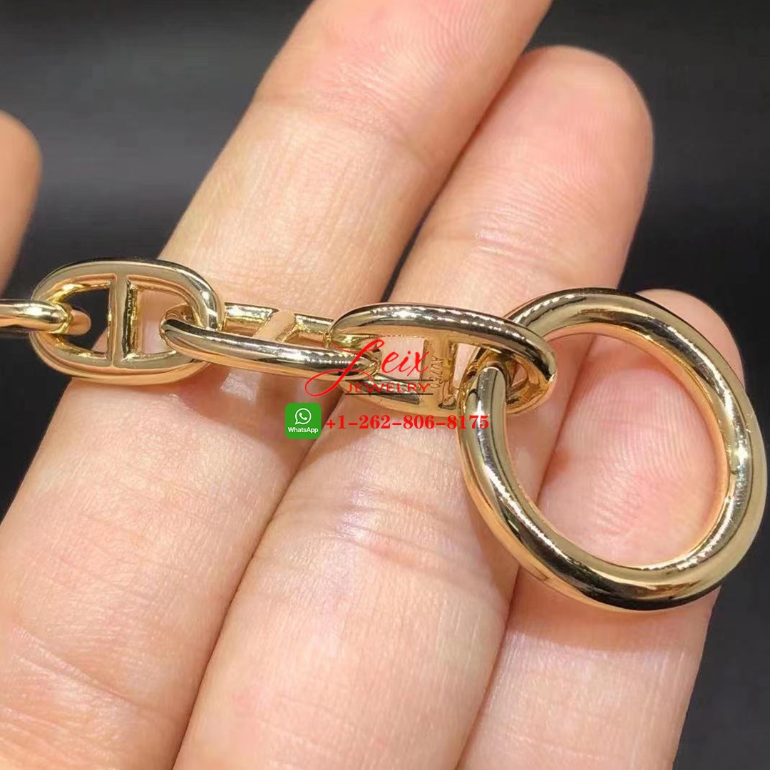 Hermès Chaine d' Ancre Solid 18K Yellow Gold H Link Chain Toggle Bracelet (3) Hermès Chaine d' Ancre Solid 18K Yellow Gold H Link Chain Toggle Bracelet