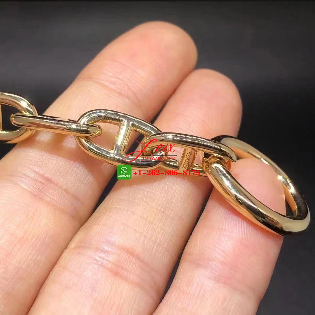 Hermès Chaine d' Ancre Solid 18K Yellow Gold H Link Chain Toggle Bracelet (5) Hermès Chaine d' Ancre Solid 18K Yellow Gold H Link Chain Toggle Bracelet