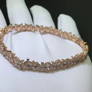 Tiffany Victoria Mixed Cluster 18K Rose Gold & 6.25ct Diamond Tennis Bracelet