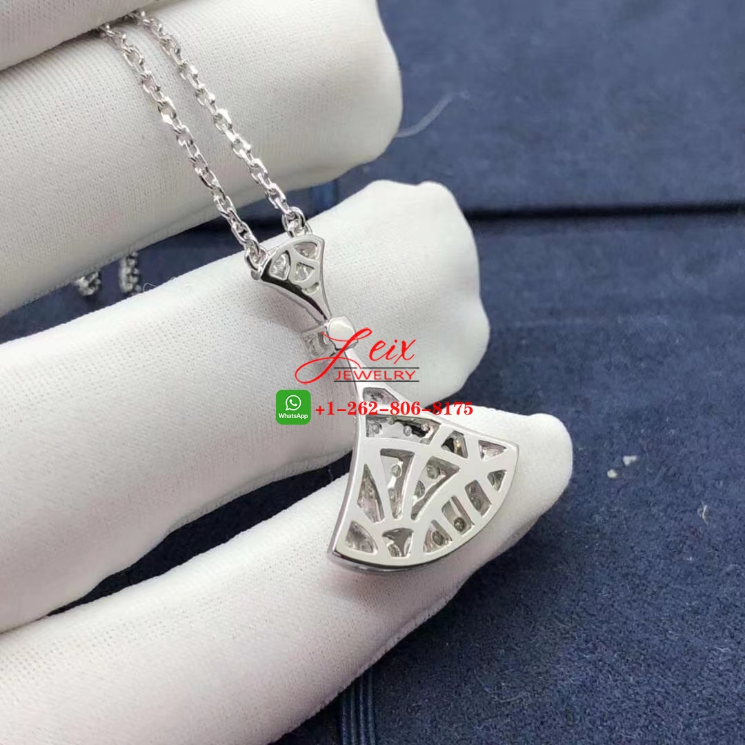 Bvlgari Divas' Dream 18K White Gold Pave Diamond Necklace (2) Bvlgari Divas' Dream 18K White Gold Pave Diamond Necklace