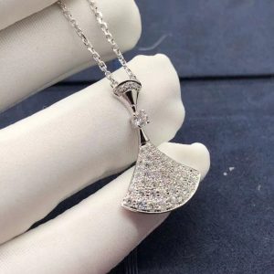 Bvlgari Divas' Dream 18K White Gold Pave Diamond Necklace