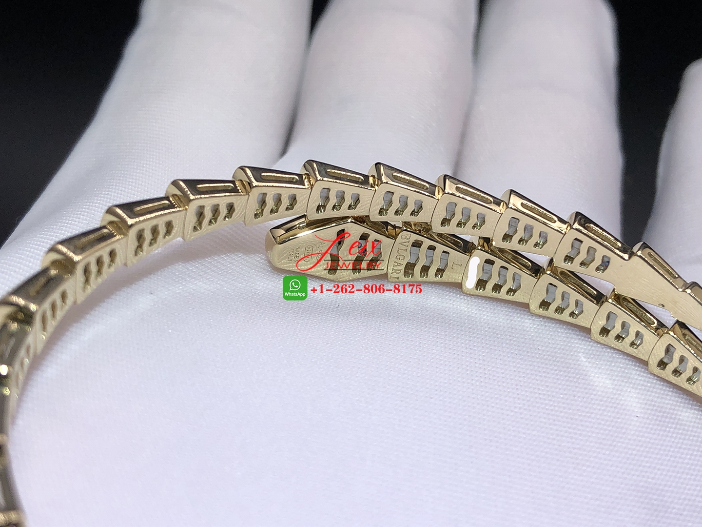 Bvlgari Serpenti Viper 18K Yellow Gold & Full Pave Diamond One-coil Slim Snake bracelet (1) Bvlgari Serpenti Viper 18K Yellow Gold & Full Pave Diamond One-coil Slim Snake bracelet