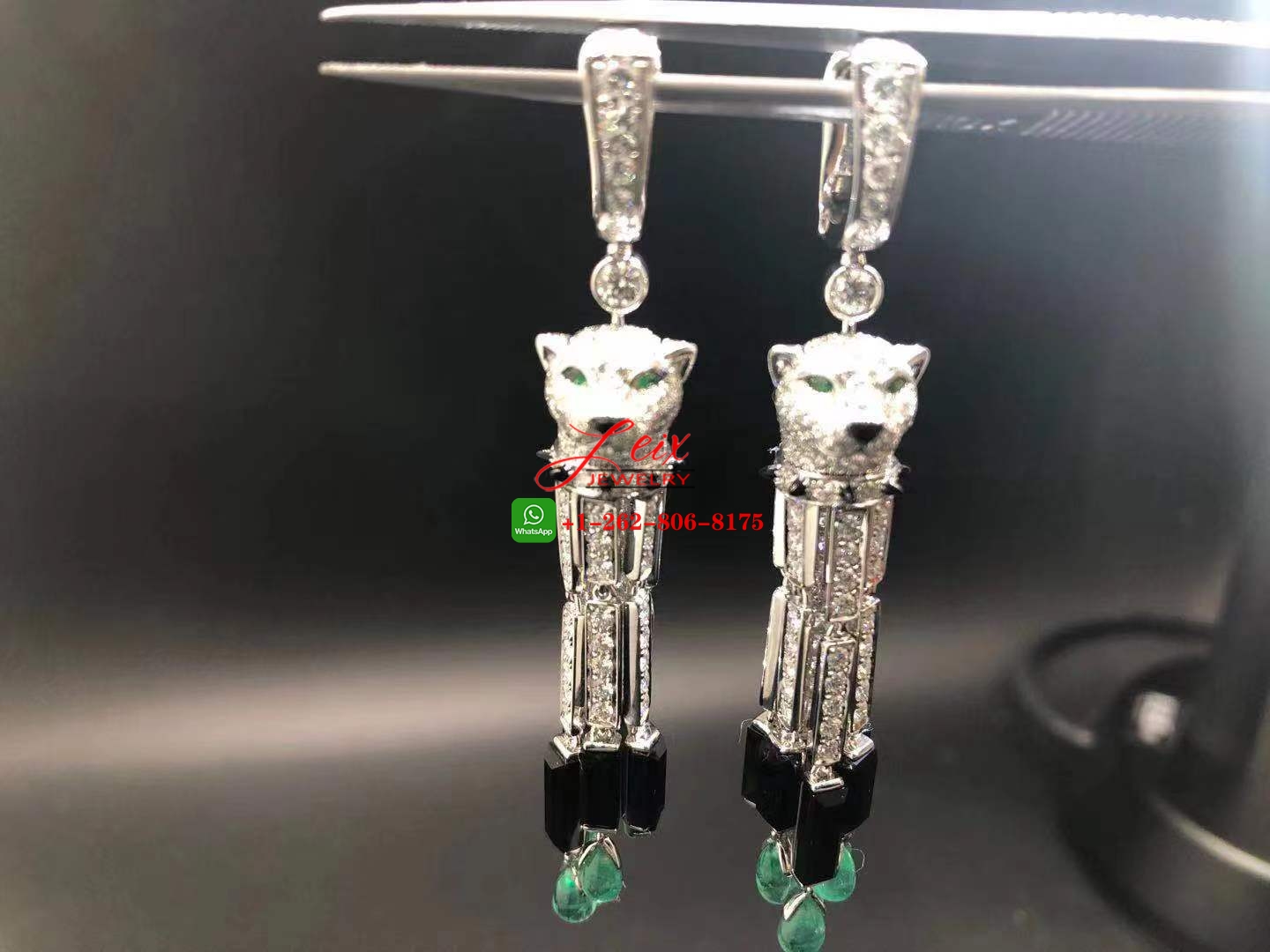 Cartier 18K White Gold 5.95ct Diamond Panthere de Cartier Tassel Earrings (7) Cartier 18K White Gold 5.95ct Diamond Panthere de Cartier Tassel Earrings