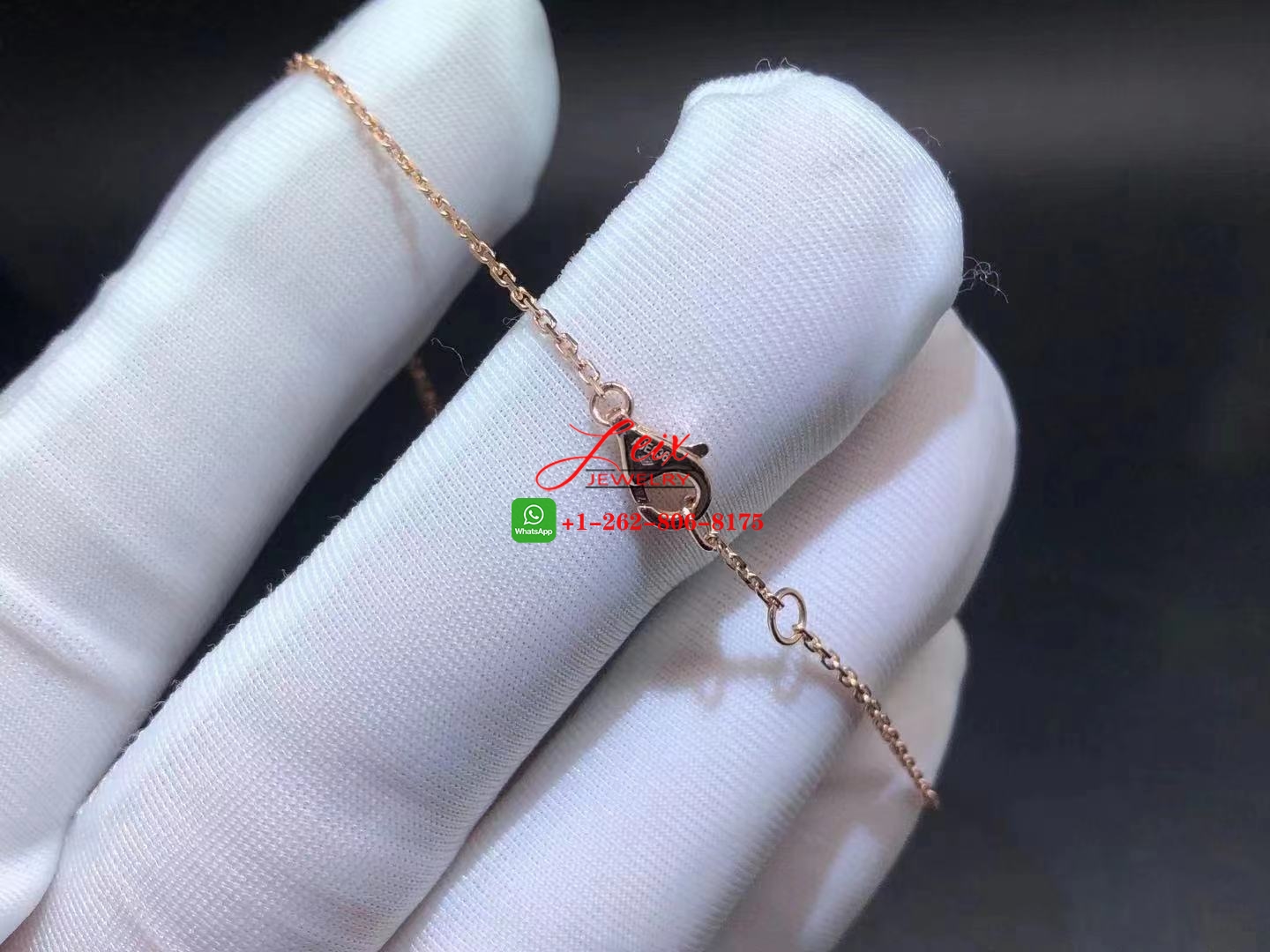 Cartier 18k Rose Gold Amulette de Cartier Diamond & Onyx XS Model Bracelet (2) Cartier 18k Rose Gold Amulette de Cartier Diamond & Onyx XS Model Bracelet