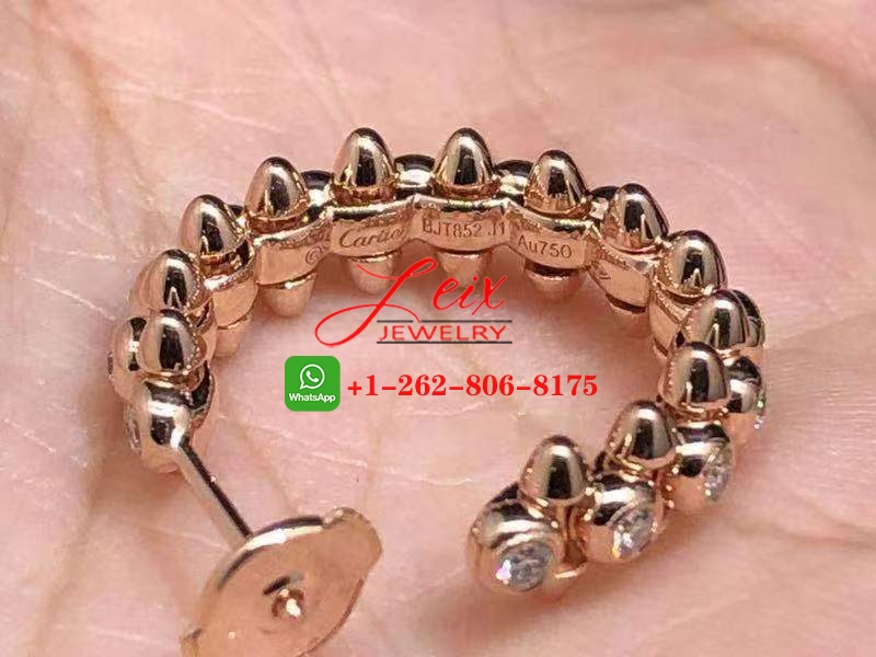 Cartier 18k Rose Gold Clash de Cartier Diamond Hoop Earrings (1) Cartier 18k Rose Gold Clash de Cartier Diamond Hoop Earrings