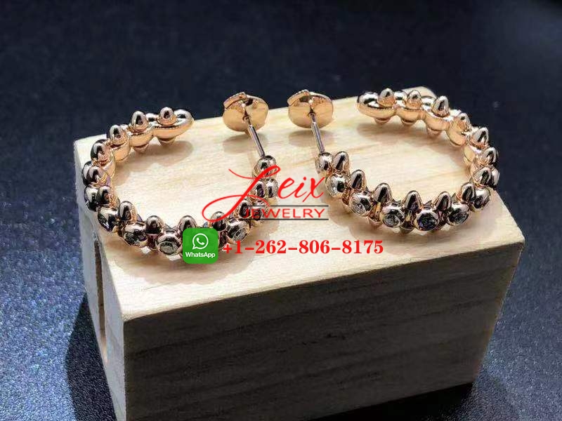 Cartier 18k Rose Gold Clash de Cartier Diamond Hoop Earrings (2) Cartier 18k Rose Gold Clash de Cartier Diamond Hoop Earrings