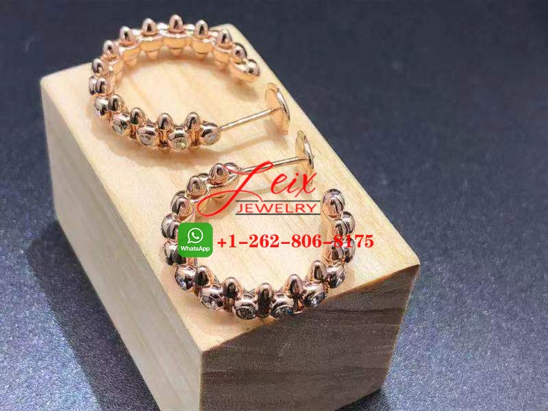 Cartier 18k Rose Gold Clash de Cartier Diamond Hoop Earrings (4) Cartier 18k Rose Gold Clash de Cartier Diamond Hoop Earrings