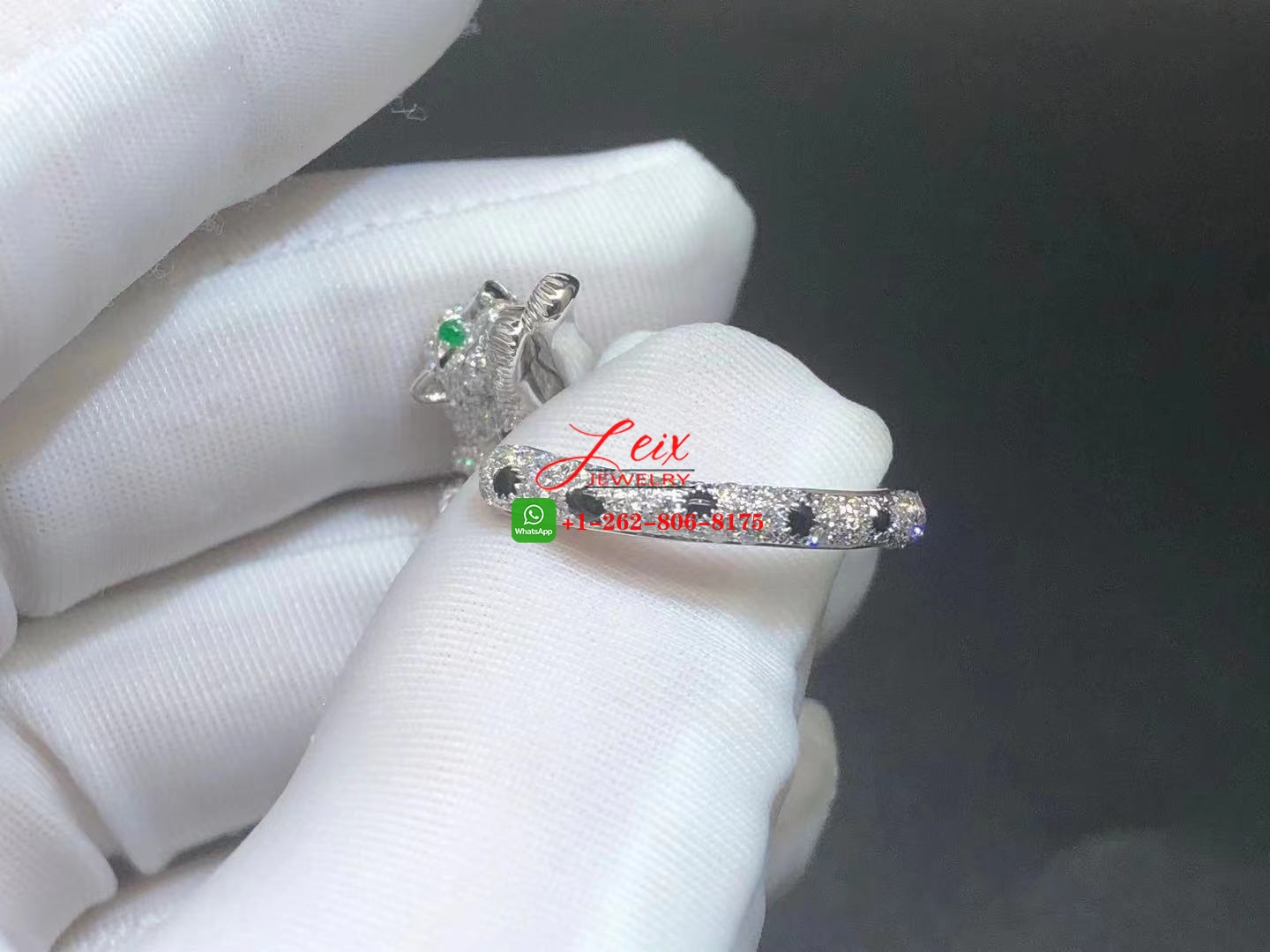 Cartier 18k White Gold 3.11CT Diamond Panthère de Cartier Hoop Earrings (5) Cartier 18k White Gold 3.11CT Diamond Panthère de Cartier Hoop Earrings