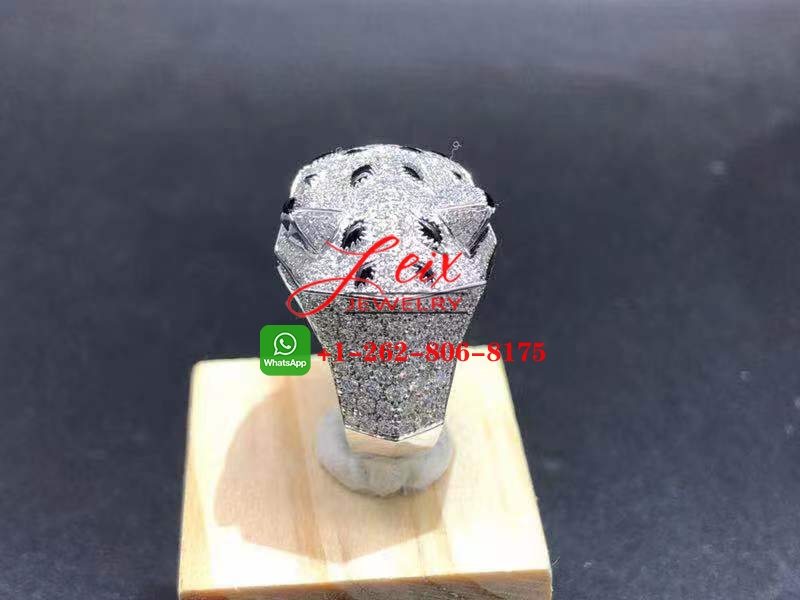 Cartier 18k White Gold Panthere de Cartier Diamond Ring (3) Cartier 18k White Gold Panthere de Cartier Diamond Ring