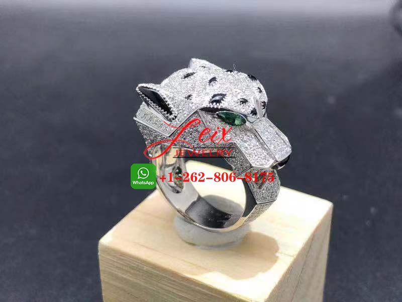 Cartier 18k White Gold Panthere de Cartier Diamond Ring Cartier 18k White Gold Panthere de Cartier Diamond Ring