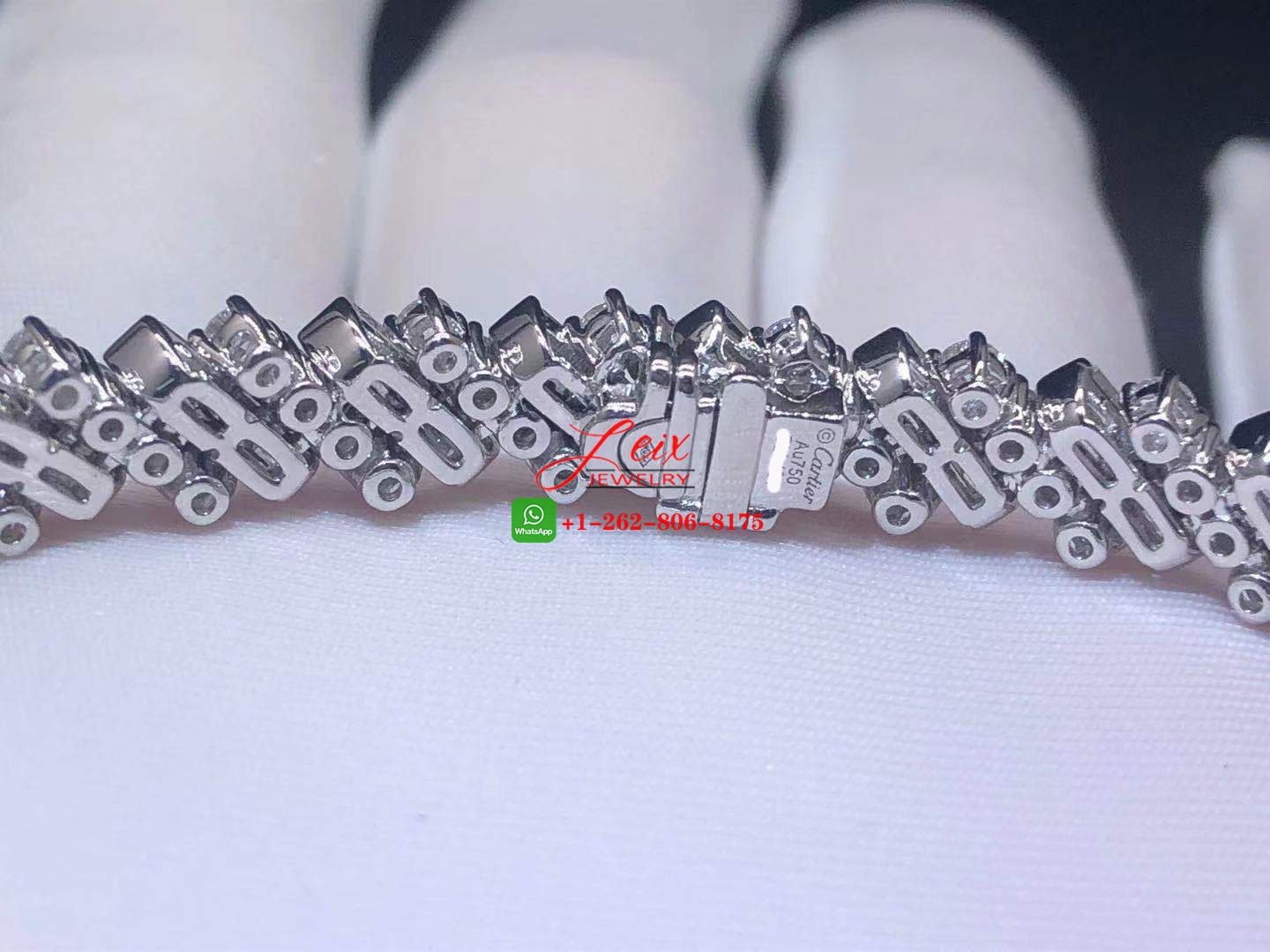 Cartier 18k White Gold Reflection de Cartier Diamond High Jewellery Bracelet (3) Cartier 18k White Gold Reflection de Cartier Diamond High Jewellery Bracelet