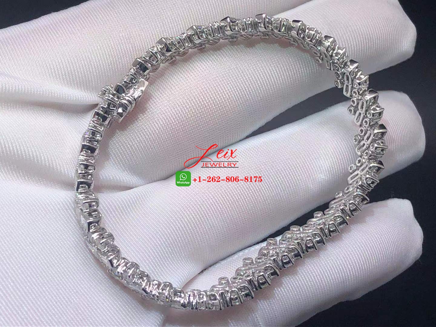 Cartier 18k White Gold Reflection de Cartier Diamond High JewelryBracelet Cartier 18k White Gold Reflection de Cartier Diamond High JewelryBracelet