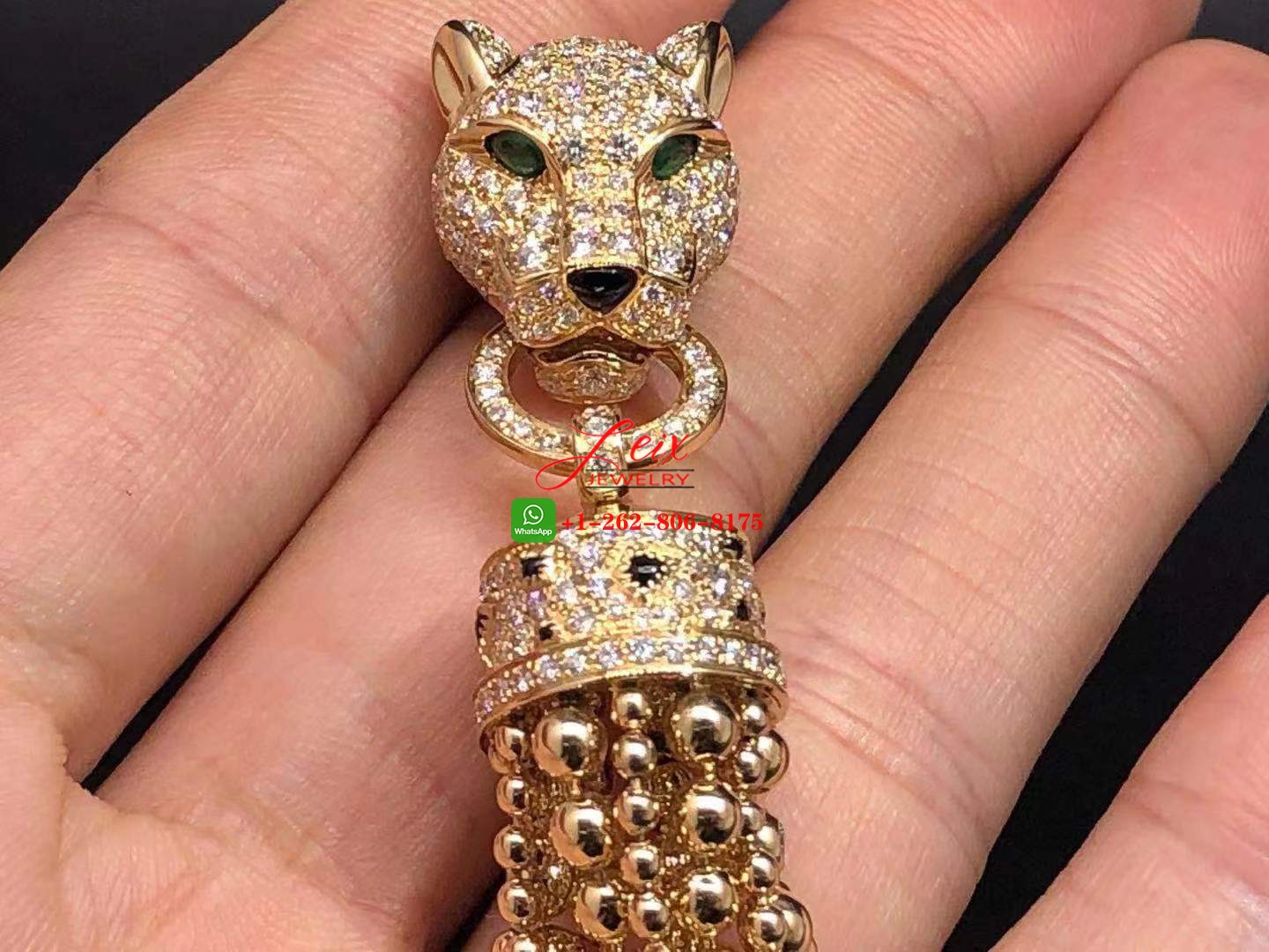 Cartier 18k Yellow Gold 3.24ct Diamond Panthere de Cartier Tassels Pendant Necklace (7) Cartier 18k Yellow Gold 3.24ct Diamond Panthere de Cartier Tassels Pendant Necklace