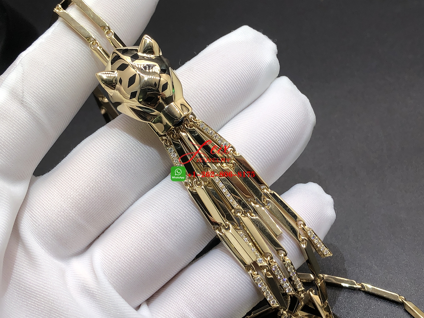 Cartier 18k Yellow Gold Double Head Tassel Panthere Multi Strand Vintage Necklace (5) Cartier 18k Yellow Gold Double Head Tassel Panthere Multi Strand Vintage Necklace
