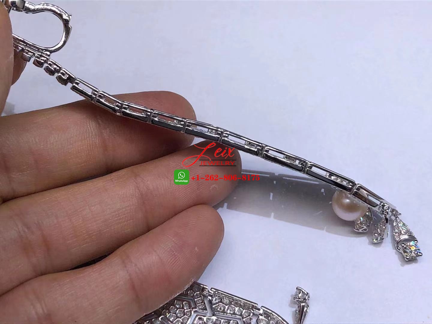 Cartier Evasions Joallieres 18k White Gold 6.35ct Diamond & Pearl Long Drop Earrings (1) Cartier Evasions Joallieres 18k White Gold 6.35ct Diamond & Pearl Long Drop Earrings