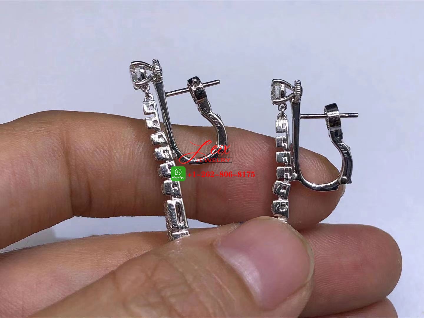 Cartier Evasions Joallieres 18k White Gold 6.35ct Diamond & Pearl Long Drop Earrings (2) Cartier Evasions Joallieres 18k White Gold 6.35ct Diamond & Pearl Long Drop Earrings