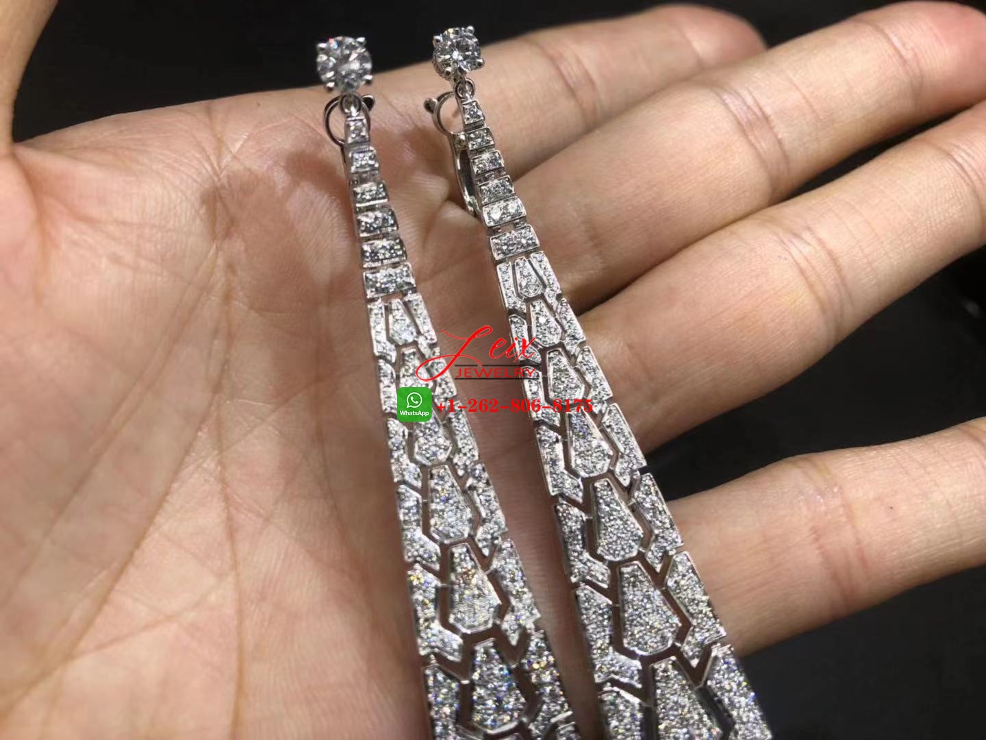 Cartier Evasions Joallieres 18k White Gold 6.35ct Diamond & Pearl Long Drop Earrings (8) Cartier Evasions Joallieres 18k White Gold 6.35ct Diamond & Pearl Long Drop Earrings