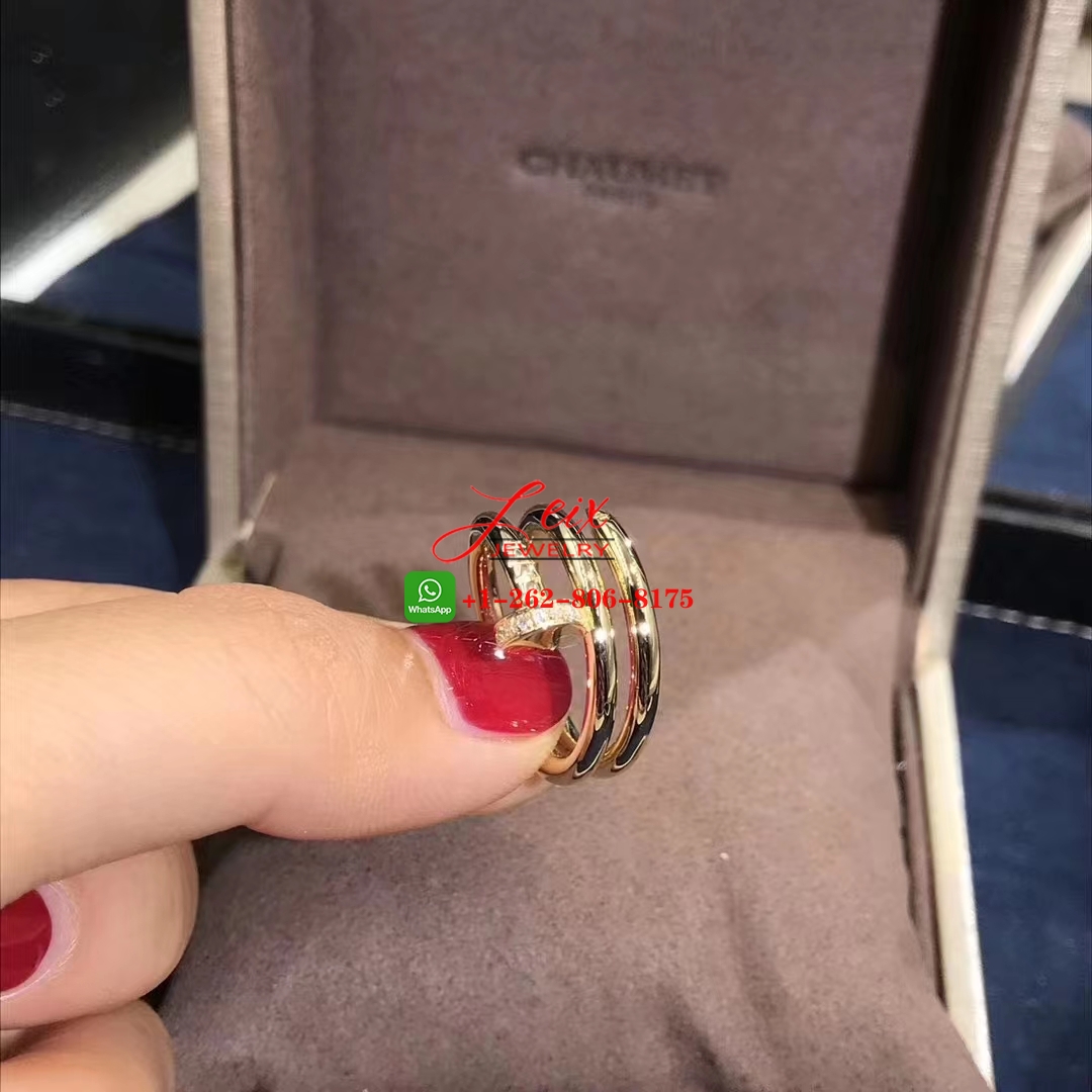 Cartier Juste Un Clou 18k Yellow Gold Diamond Double Row Nail Ring (5) Cartier Juste Un Clou 18k Yellow Gold Diamond Double Row Nail Ring
