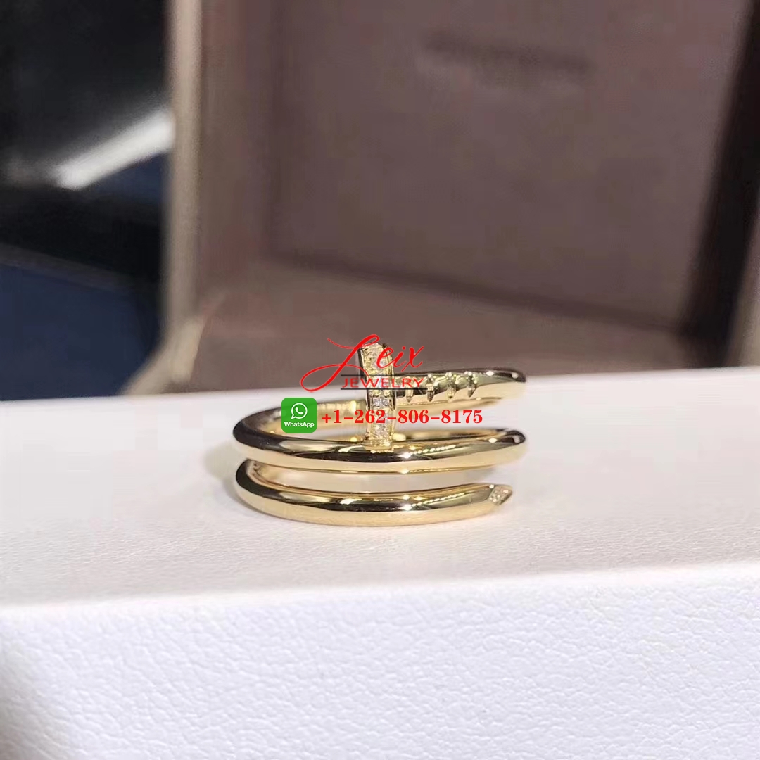 Cartier Juste Un Clou 18k Yellow Gold Diamond Double Row Nail Ring Cartier Juste Un Clou 18k Yellow Gold Diamond Double Row Nail Ring