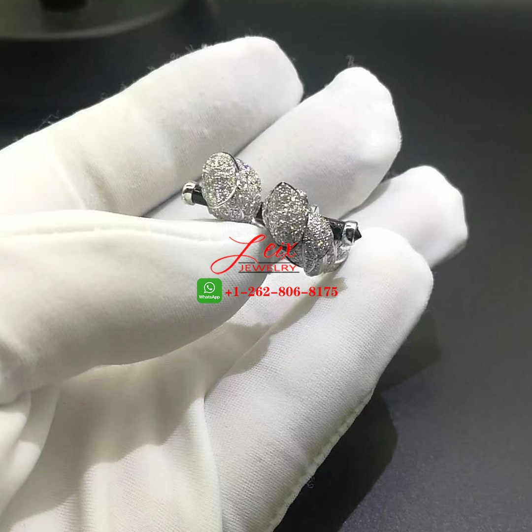 Cartier Les Oiseau Liberes 18k White Gold Diamond Parrot Love Birds Ring (1) Cartier Les Oiseau Liberes 18k White Gold Diamond Parrot Love Birds Ring