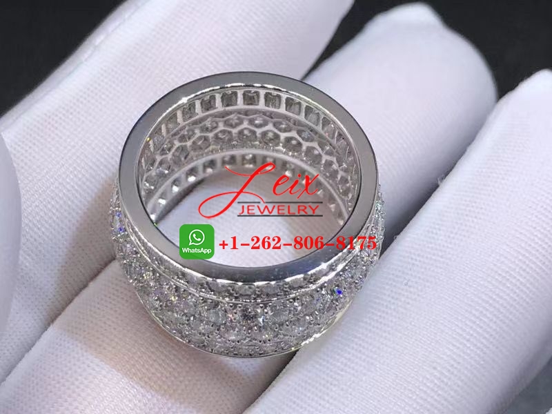 Cartier Nigeria 18k White Gold 5.5ct Diamond Wide Dome Band Ring (4) Cartier Nigeria 18k White Gold 5.5ct Diamond Wide Dome Band Ring
