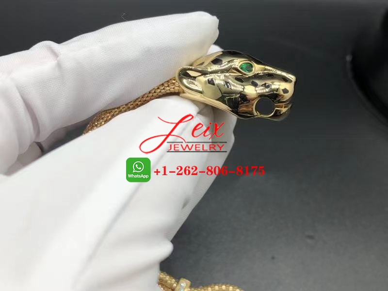 Cartier Panthere de Cartier Diamond Garnet & Onyx 18k Yellow Gold Chain Bracelet (1) Cartier Panthere de Cartier Diamond Garnet & Onyx 18k Yellow Gold Chain Bracelet