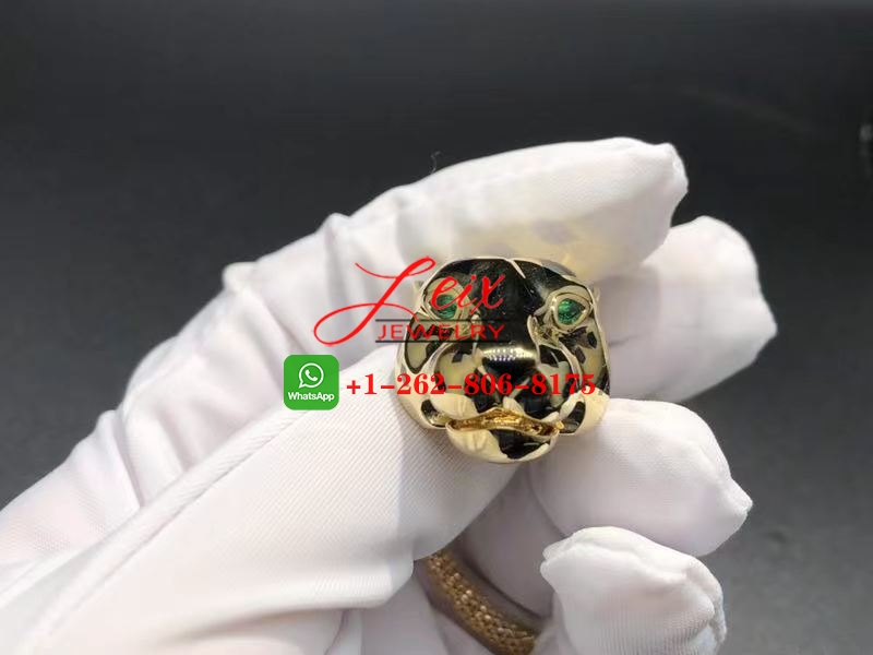 Cartier Panthere de Cartier Diamond Garnet & Onyx 18k Yellow Gold Chain Bracelet (2) Cartier Panthere de Cartier Diamond Garnet & Onyx 18k Yellow Gold Chain Bracelet