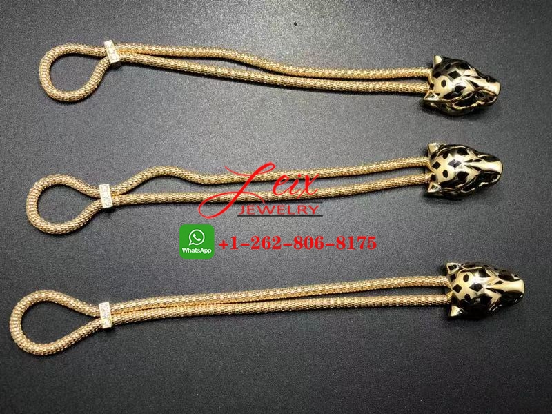 Cartier Panthere de Cartier Diamond Garnet & Onyx 18k Yellow Gold Chain Bracelet Cartier Panthere de Cartier Diamond Garnet & Onyx 18k Yellow Gold Chain Bracelet