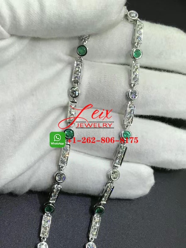 Cartier Platinum Emeralds & 11.39ct Pave Diamond Panthère de Cartier Necklace (1) Cartier Platinum Emeralds & 11.39ct Pave Diamond Panthère de Cartier Necklace