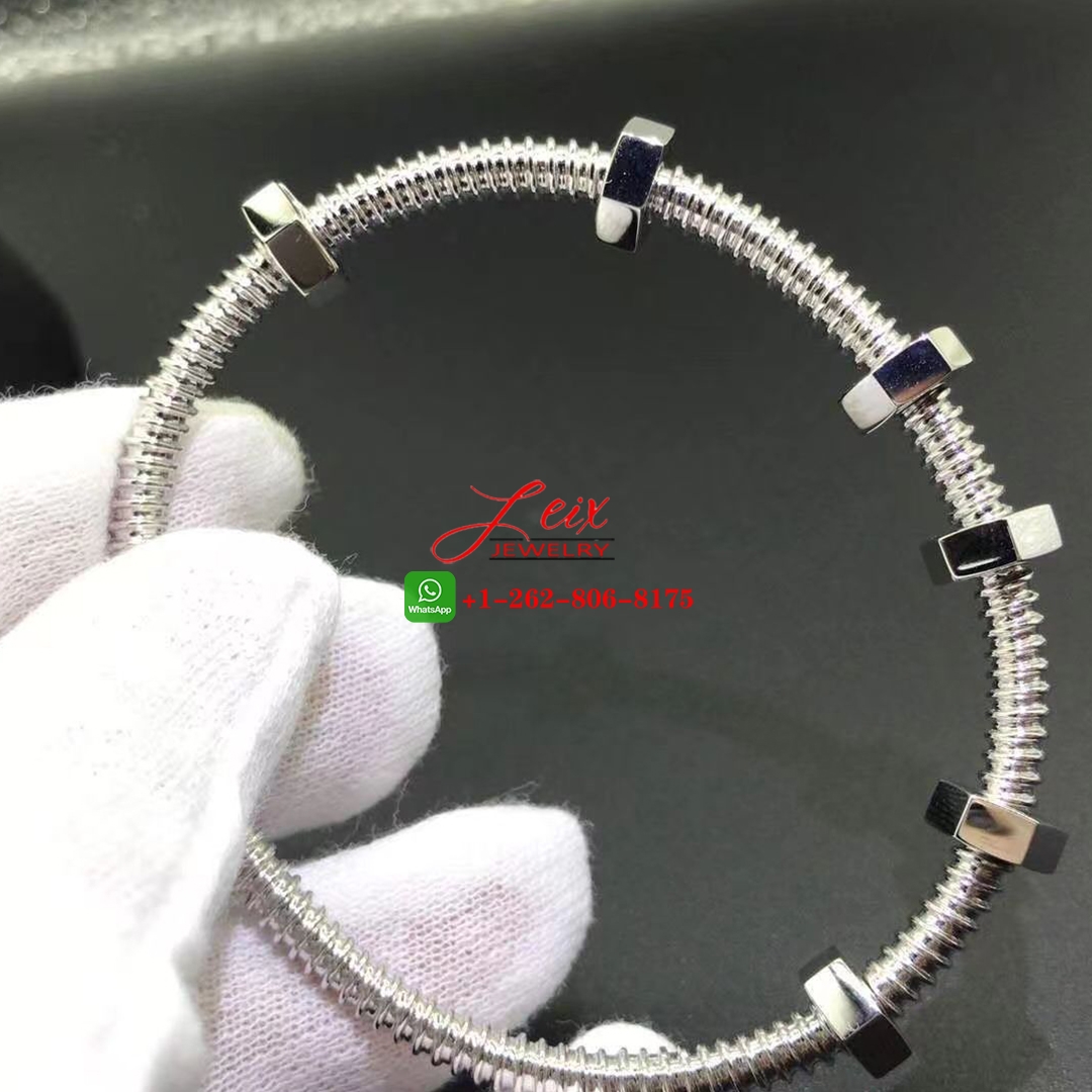 Cartier Solid 18K White Gold Ecrou De Cartier Bracelet (1) Cartier Solid 18K White Gold Ecrou De Cartier Bracelet