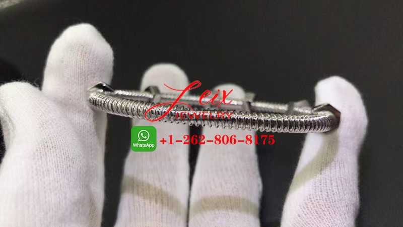 Cartier Solid 18K White Gold Ecrou De Cartier Bracelet (2) Cartier Solid 18K White Gold Ecrou De Cartier Bracelet