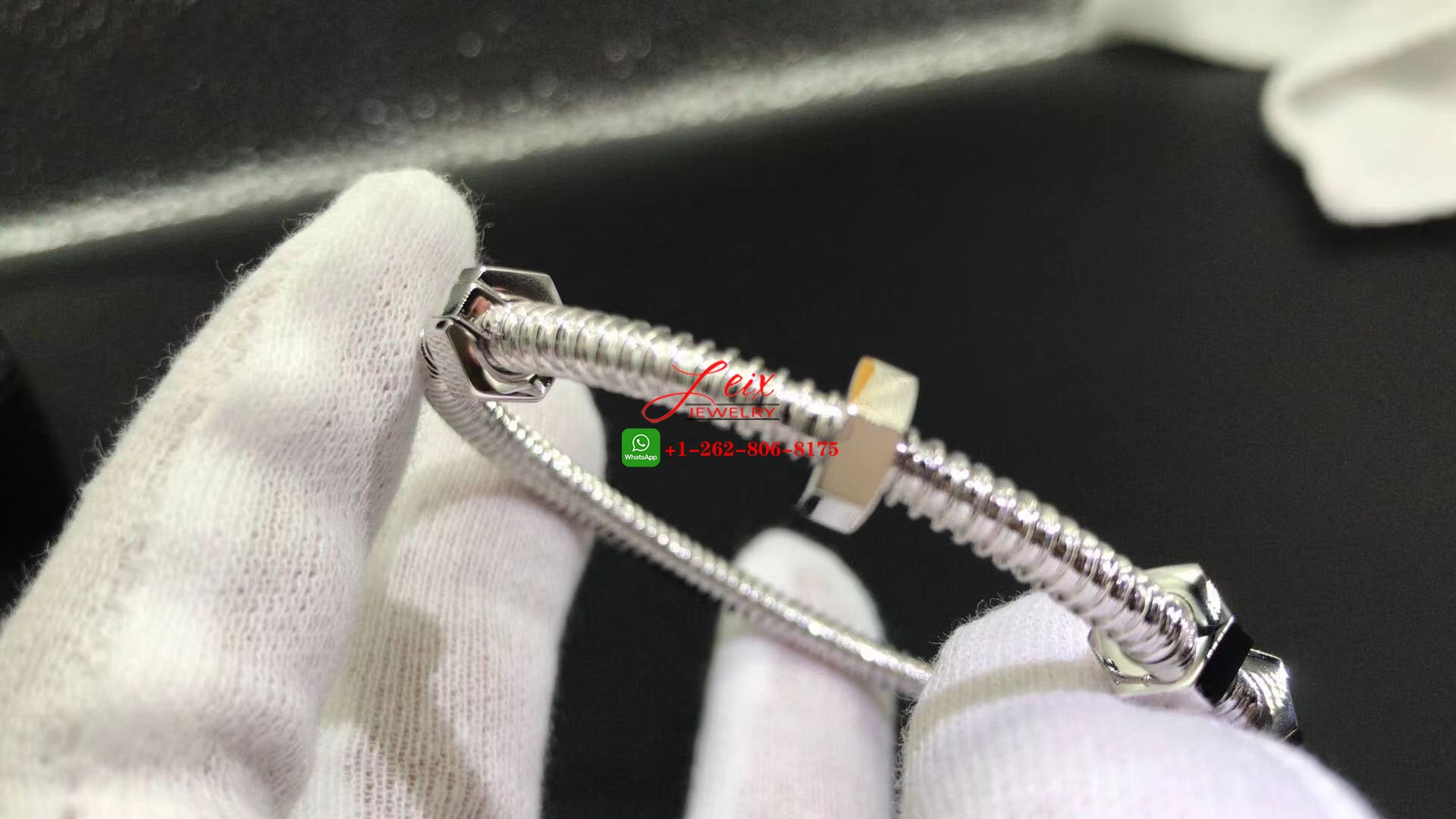 Cartier Solid 18K White Gold Ecrou De Cartier Bracelet (3) Cartier Solid 18K White Gold Ecrou De Cartier Bracelet