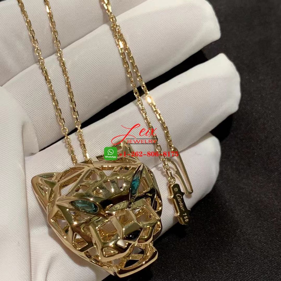 Cartier Solid 18k Yellow Gold Openwork Panthere de Cartier Pendant Necklace (2) Cartier Solid 18k Yellow Gold Openwork Panthere de Cartier Pendant Necklace