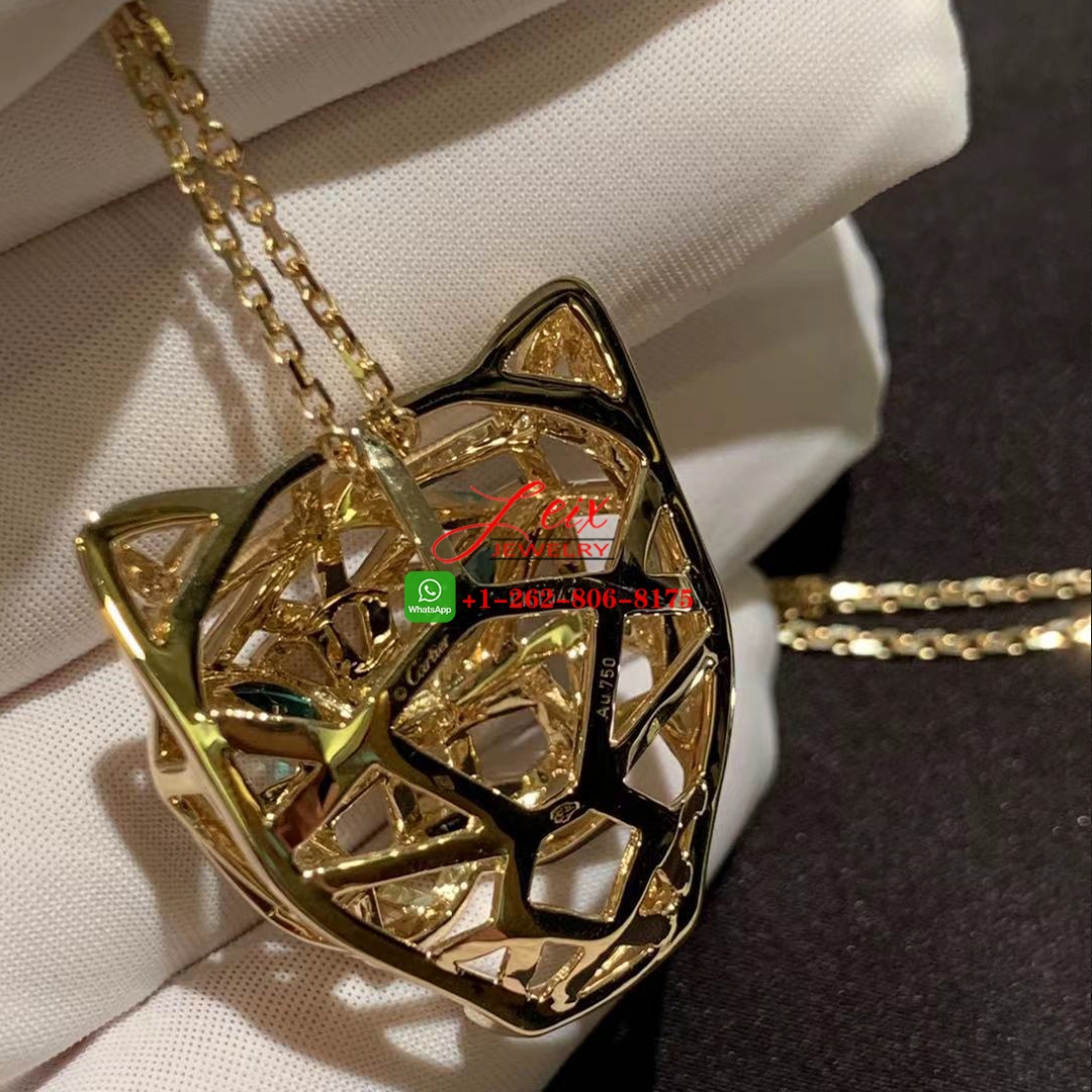 Cartier Solid 18k Yellow Gold Openwork Panthere de Cartier Pendant Necklace (3) Cartier Solid 18k Yellow Gold Openwork Panthere de Cartier Pendant Necklace