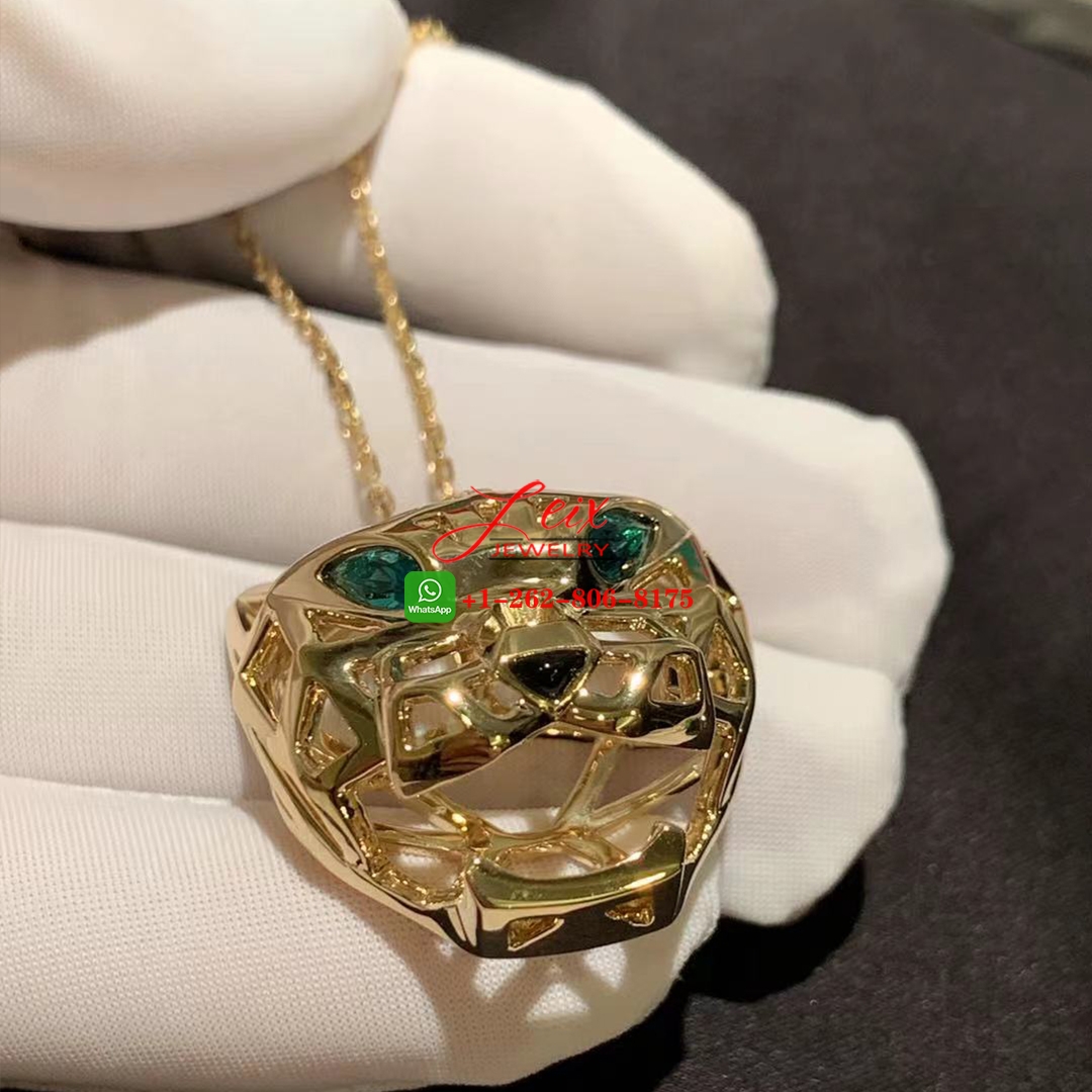 Cartier Solid 18k Yellow Gold Openwork Panthere de Cartier Pendant Necklace (4) Cartier Solid 18k Yellow Gold Openwork Panthere de Cartier Pendant Necklace