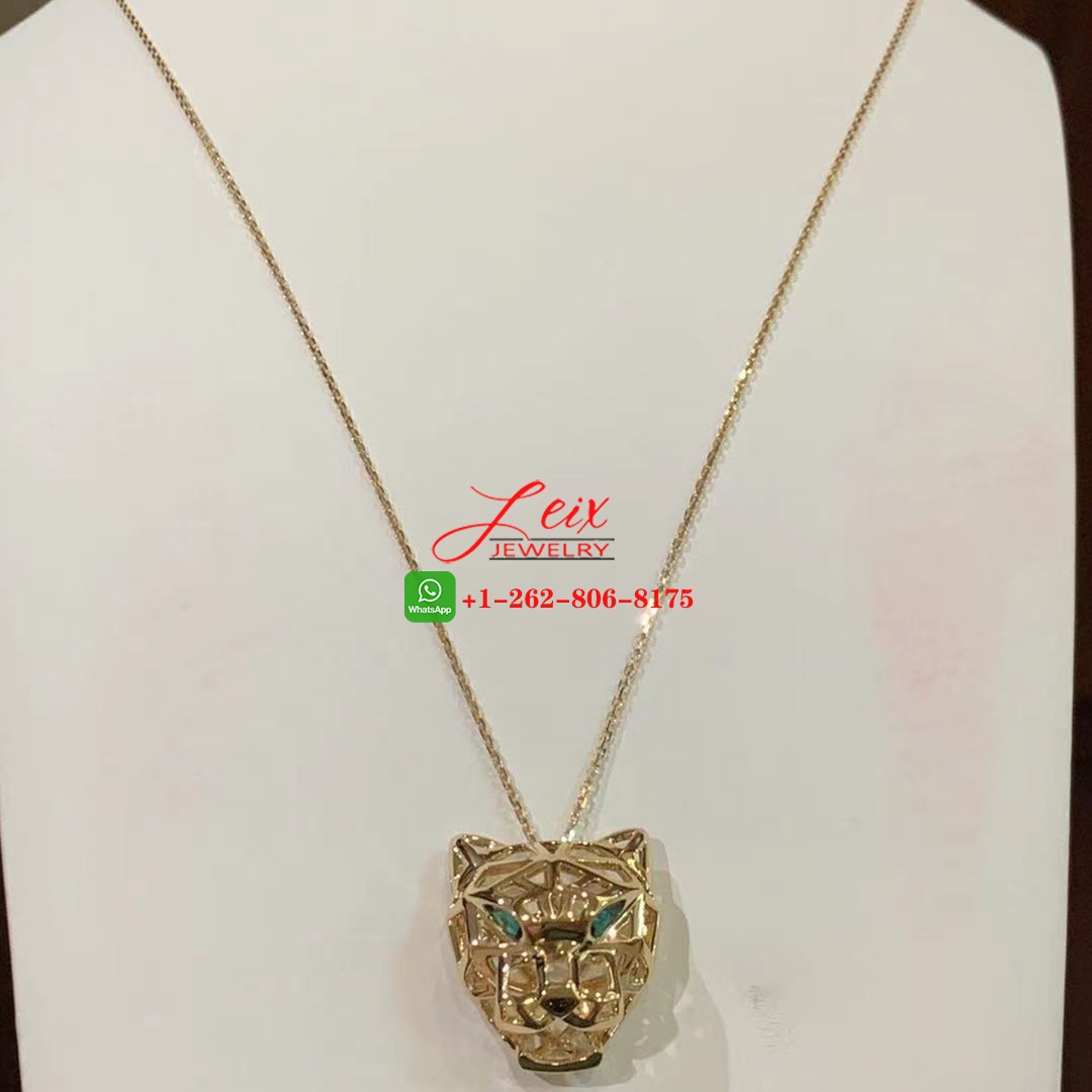 Cartier Solid 18k Yellow Gold Openwork Panthere de Cartier Pendant Necklace Cartier Solid 18k Yellow Gold Openwork Panthere de Cartier Pendant Necklace