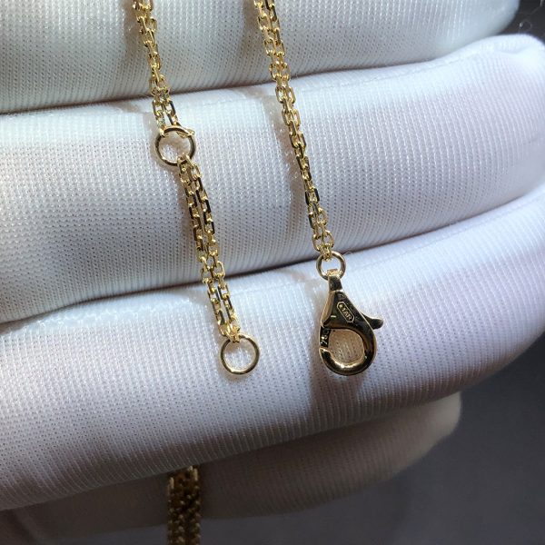 Custom Cartier 18k Yellow Gold and 2 Diamonds LOVE Necklace