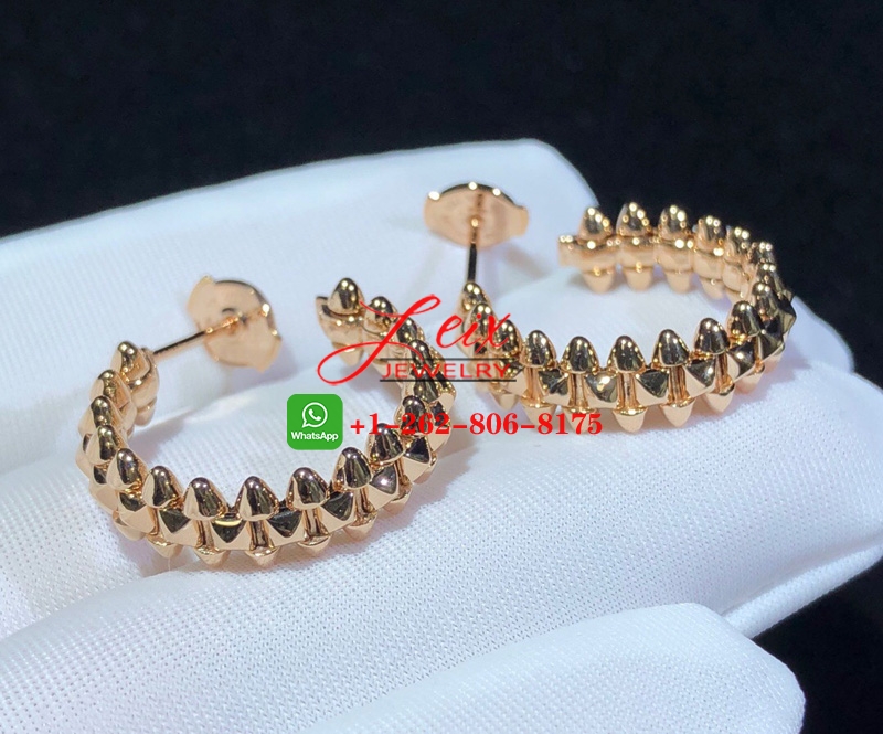Custom Clash De Cartier Small Model Pure 18k Pink Gold Hoop Earrings (7) Custom Clash De Cartier Small Model Pure 18k Pink Gold Hoop Earrings