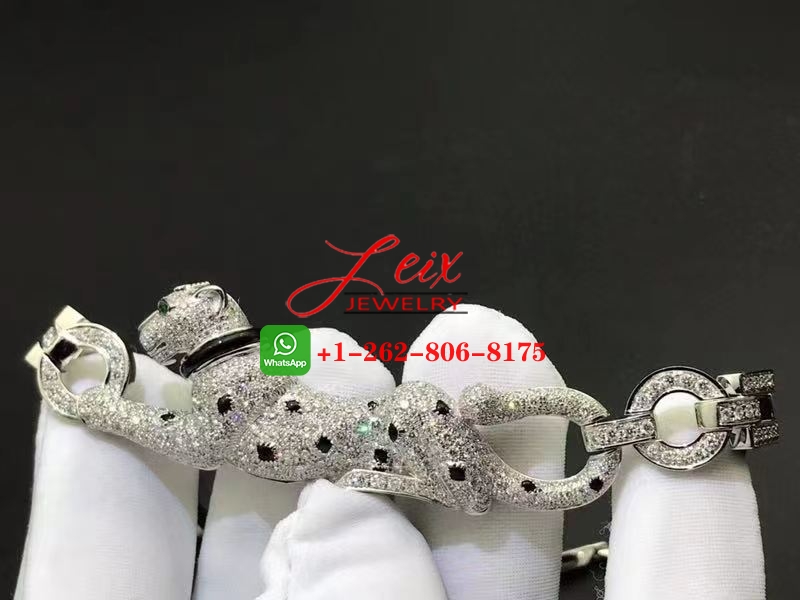 Custom Panthere de Cartier 18K White Gold 5.41ct Diamond Necklace (3) Custom Panthere de Cartier 18K White Gold 5.41ct Diamond Necklace