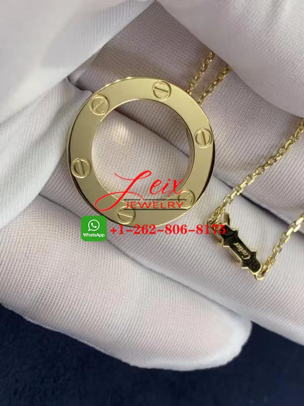 High Quality Cartier Solid 18K Yellow Gold Love Pendant Necklace (1) High Quality Cartier Solid 18K Yellow Gold Love Pendant Necklace