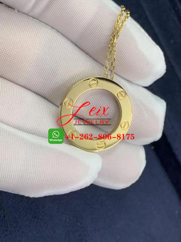 High Quality Cartier Solid 18K Yellow Gold Love Pendant Necklace (4) High Quality Cartier Solid 18K Yellow Gold Love Pendant Necklace