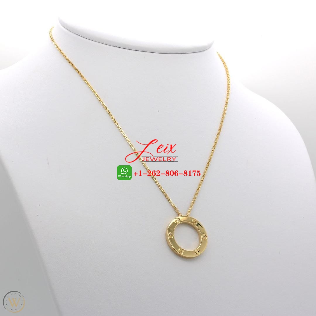 High Quality Cartier Solid 18K Yellow Gold Love Pendant Necklace High Quality Cartier Solid 18K Yellow Gold Love Pendant Necklace