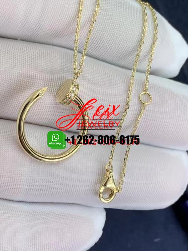 Mirror Quality Cartier 18k Yellow Gold Juste Un Clou Diamond Nail Necklace Mirror Quality Cartier 18k Yellow Gold Juste Un Clou Diamond Nail Necklace