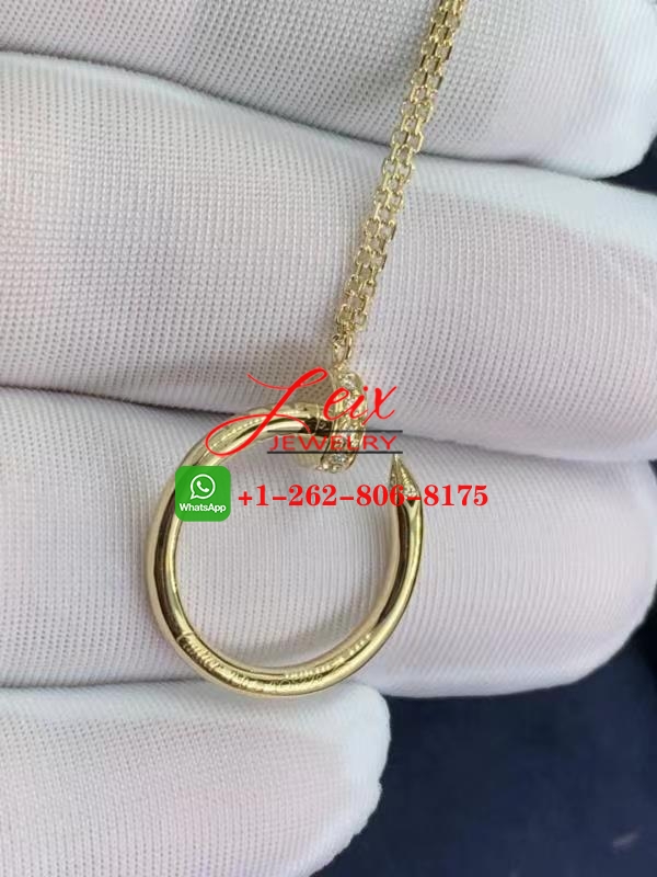 Mirror Quality Cartier 18k Yellow Gold Juste Un Clou Diamond Nail Necklace (3) Mirror Quality Cartier 18k Yellow Gold Juste Un Clou Diamond Nail Necklace