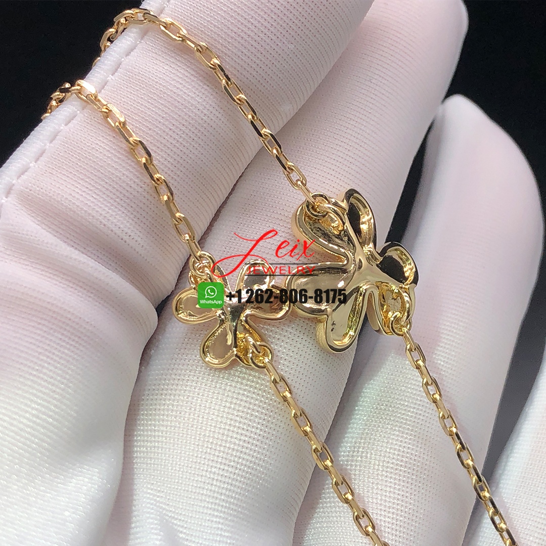 VCA Frivole 18k Yellow Gold Diamond 9 Flowers Necklace (3) VCA Frivole 18k Yellow Gold Diamond 9 Flowers Necklace (1)