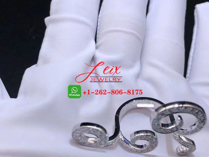 Van Cleef & Arpels 18K White Gold 1.88ct Diamond Oiseuax de Paradis Ring (1) Van Cleef & Arpels 18K White Gold 1.88ct Diamond Oiseuax de Paradis Ring