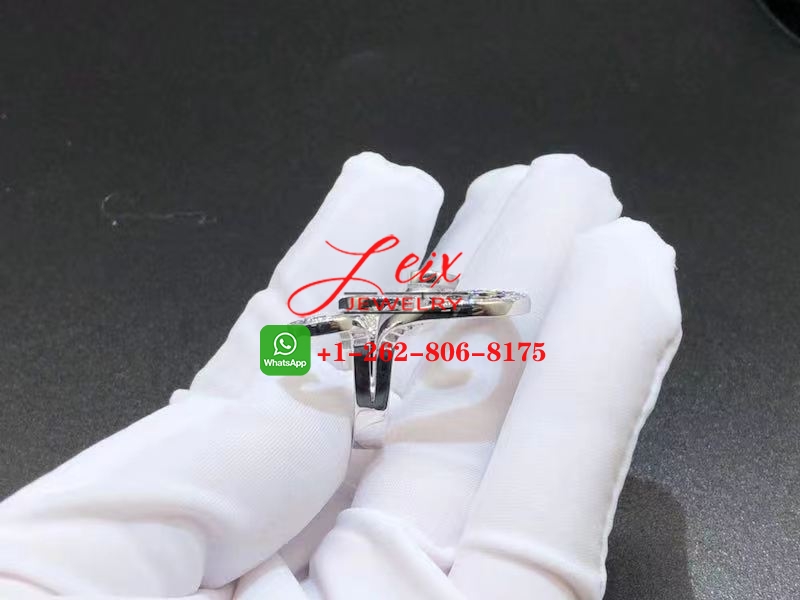 Van Cleef & Arpels 18K White Gold 1.88ct Diamond Oiseuax de Paradis Ring (4) Van Cleef & Arpels 18K White Gold 1.88ct Diamond Oiseuax de Paradis Ring