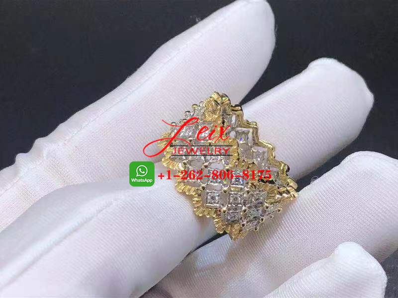 Buccellati 18k Gold Diamond Rombi Eternelle Ring (1) Buccellati 18k Gold Diamond Rombi Eternelle Ring